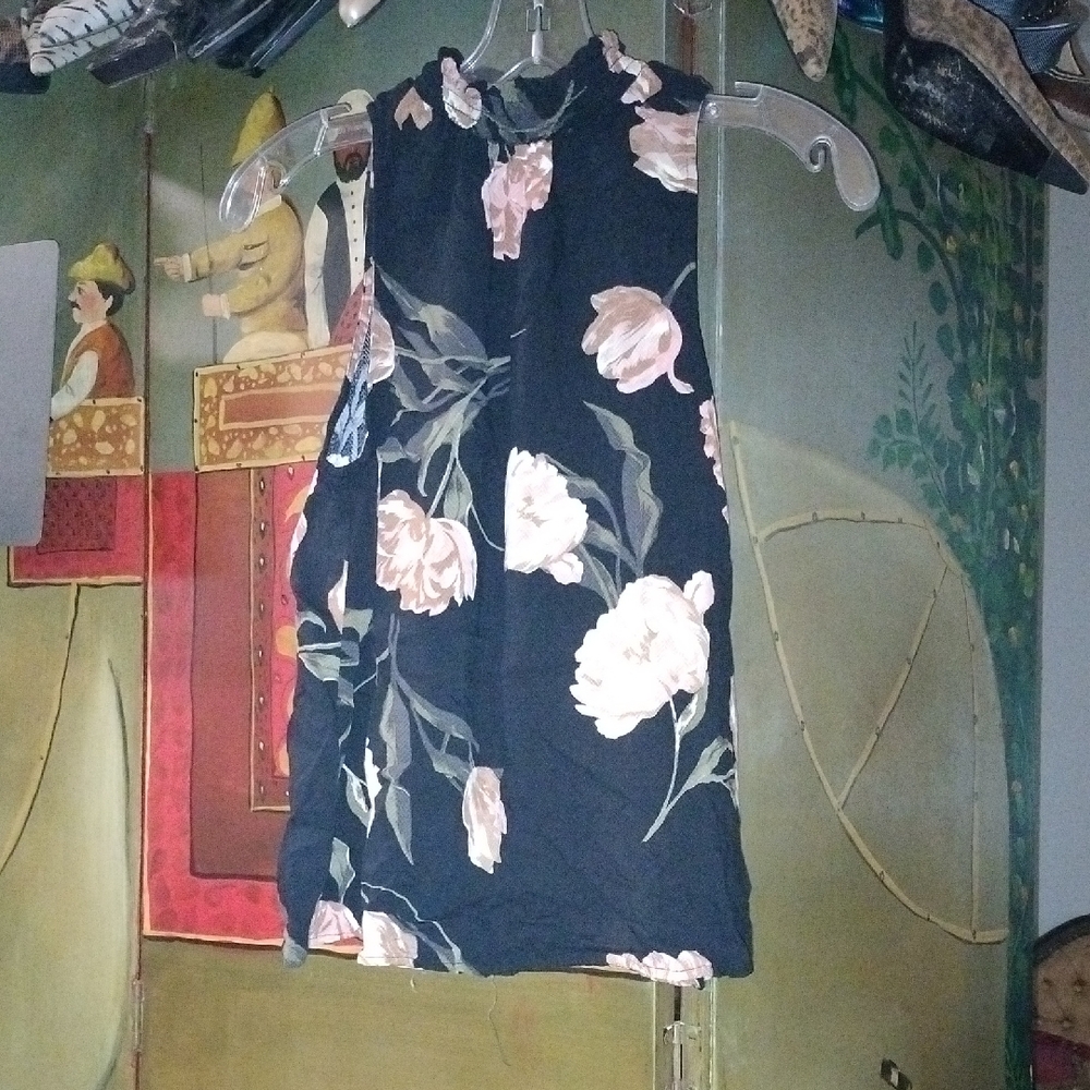 a new day Black Floral Blouse